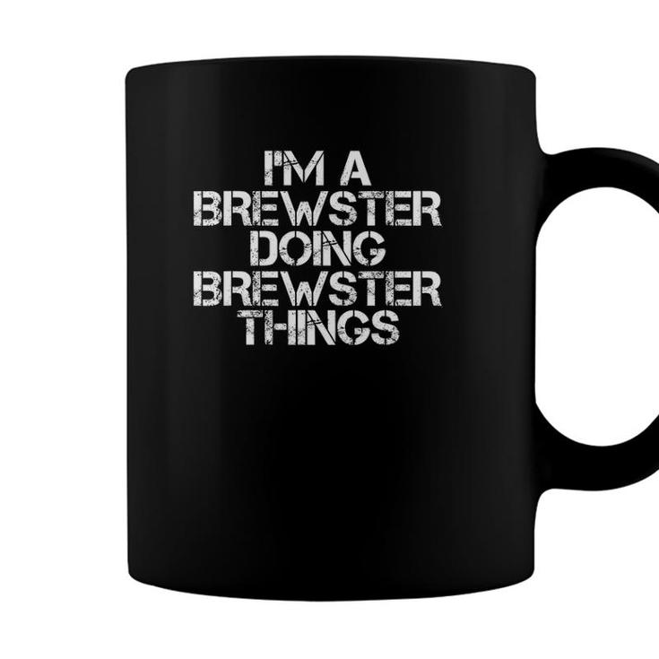 Brewster Funny Surname Family Tree Birthday Reunion Gift Coffee Mug