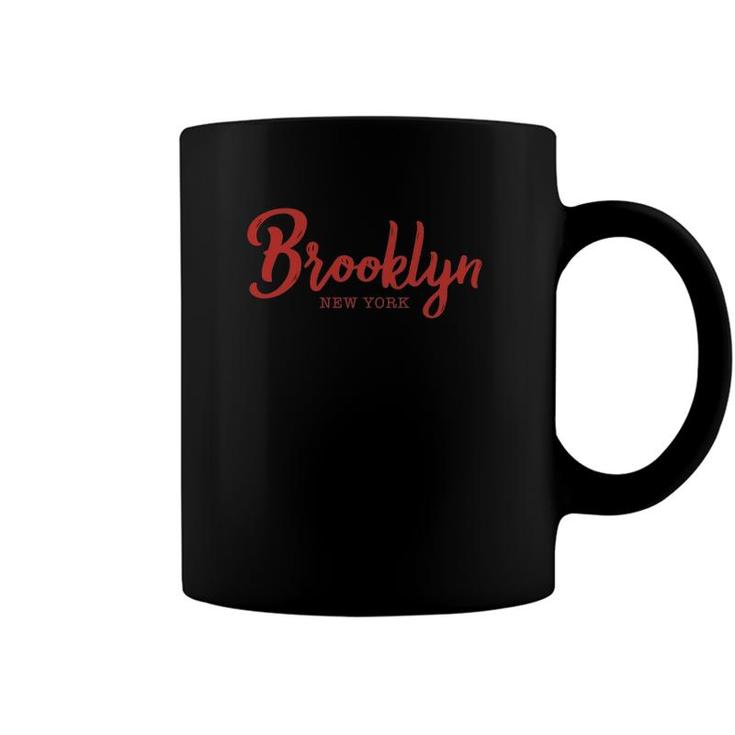 Brooklyn New York Retro Red Coffee Mug