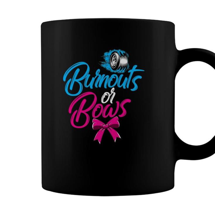 Burnouts Or Bows Gender Reveal Party Baby Shower Coffee Mug