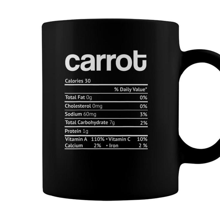 Carrot Nutrition Facts Funny Thanksgiving Christmas Food Coffee Mug