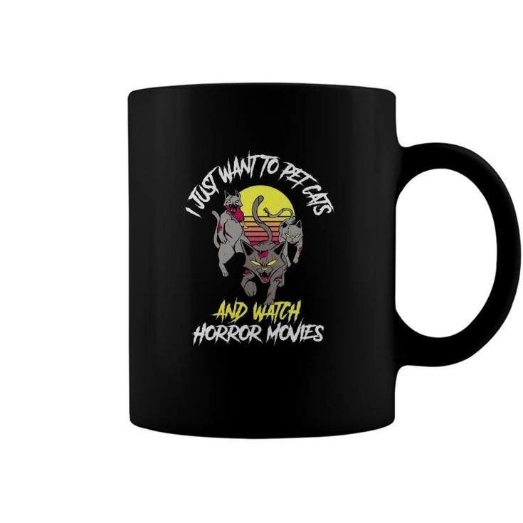 Cats And Horror Movies Funny Horror Movies Gift Classic Coffee Mug