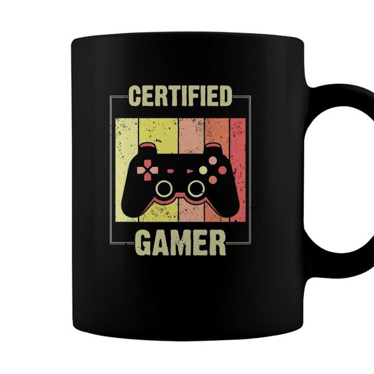 Certified Gamer Retro Funny Video Games Gaming Boys Girls  Coffee Mug