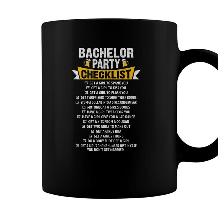 Checklist Bachelor Party Stag Groom Gag Men Funny  Coffee Mug