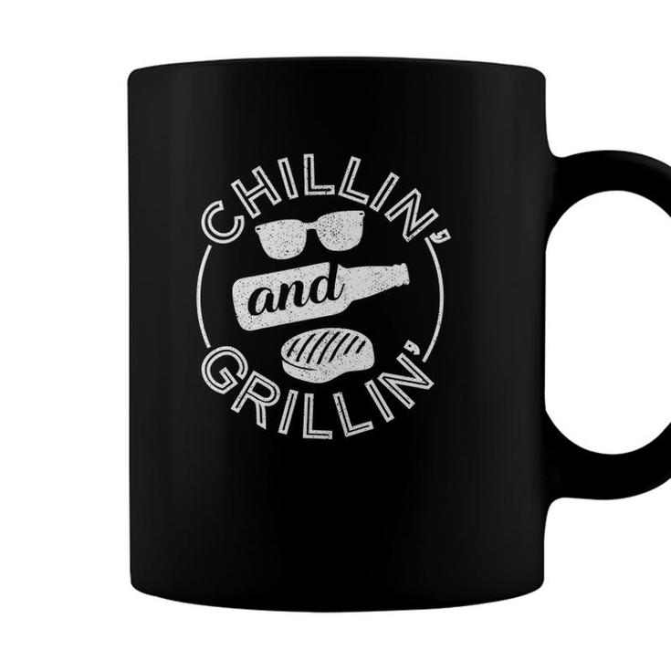 Chillin And Grillin Bbq Lover Gift Dad Husband Grillmasters Coffee Mug
