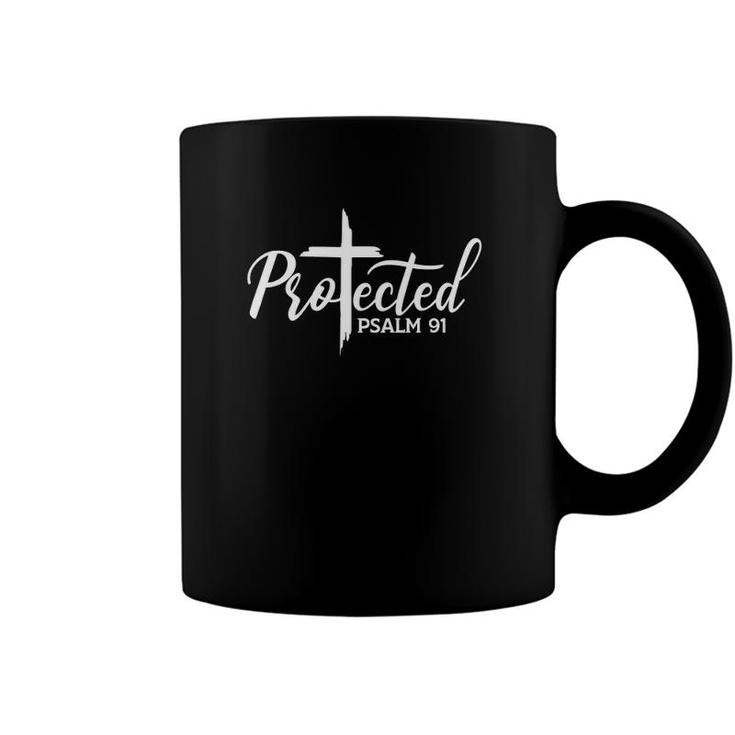 Christian Faith Protected Religious Jesus Psalms 91 Ver2 Coffee Mug