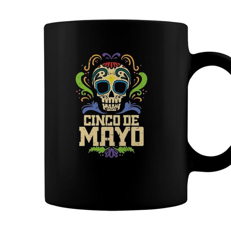 Cinco De Mayo Sugar Skull Mexican Fiesta Dia De Los Muertos Coffee Mug