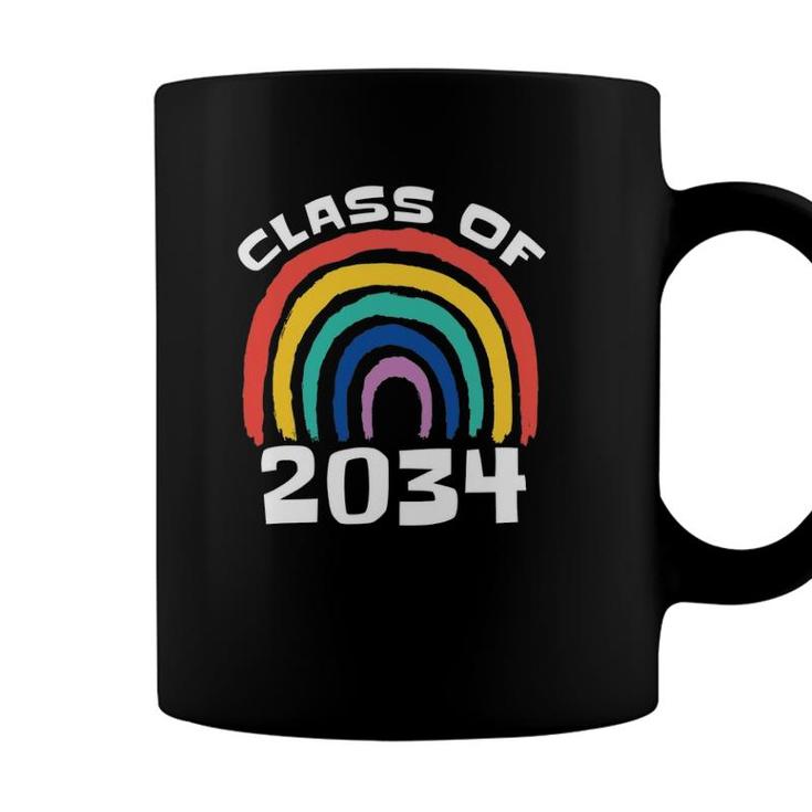 Class Of 2034 Rainbow Grow With Me School Teacher Student Coffee Mug