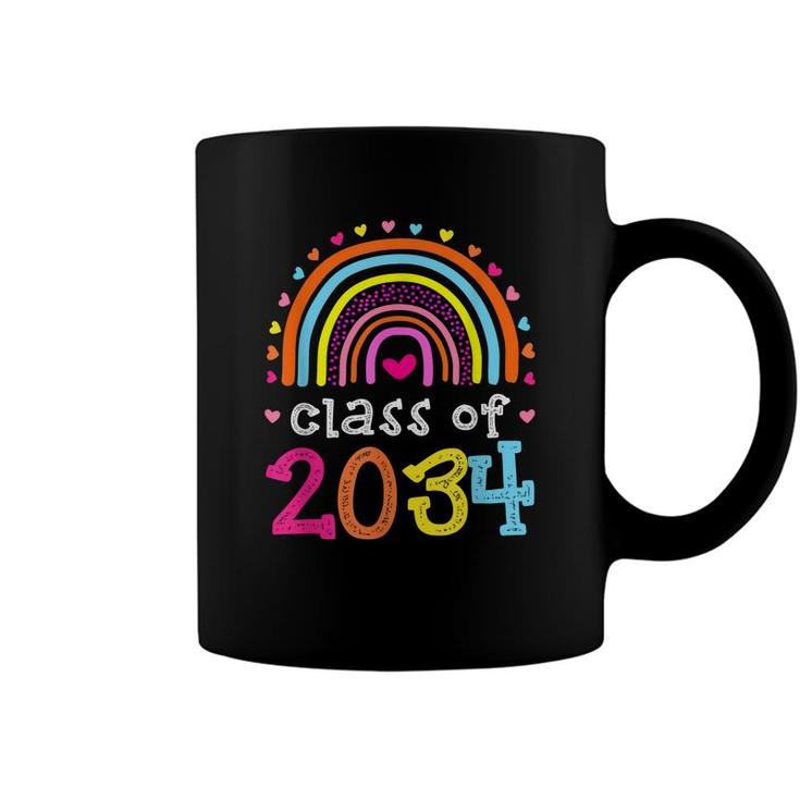 Class Of 2034 Rainbow Pink Graduate Preschool Kindergarten  Coffee Mug