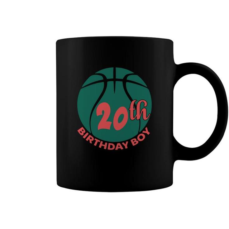 Congratuations 20Th Birthday Boy With A Gift A Ball Since 2002 Coffee Mug