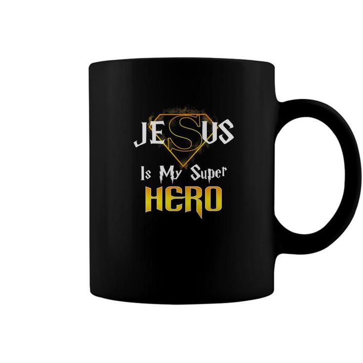 Cool Faith Based Jesus Is My Super Hero Christmas Coffee Mug