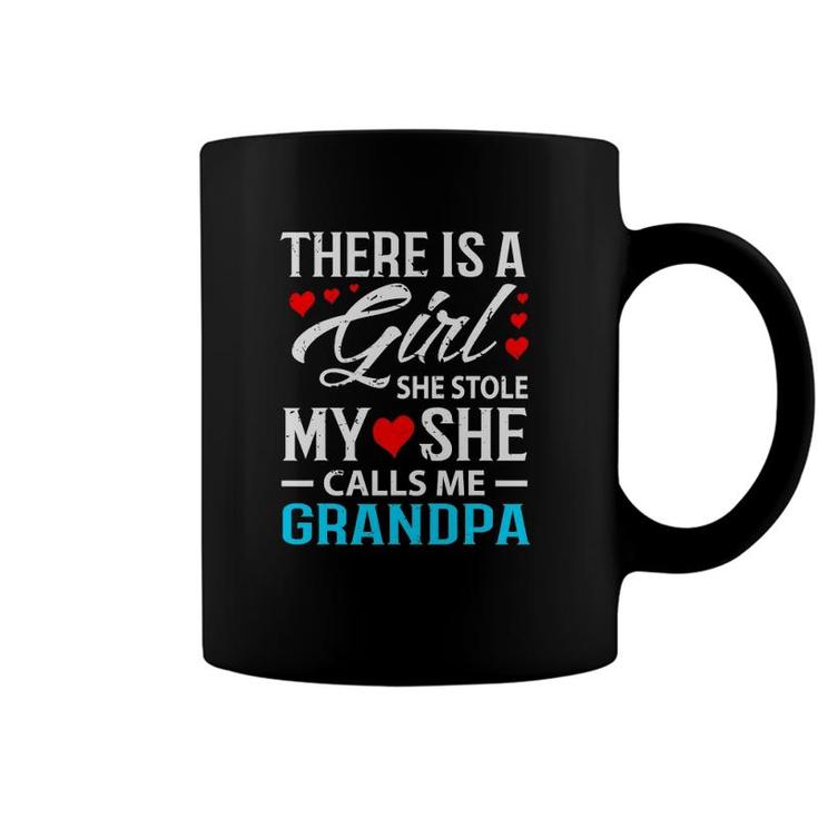 Cool Grandpa From Granddaughter Gift Red Hearts Coffee Mug
