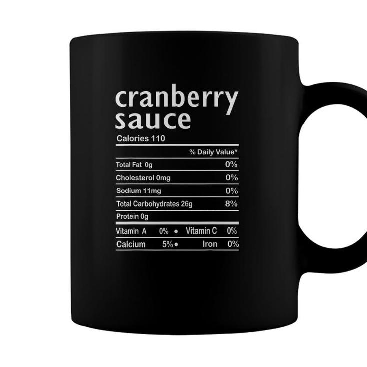Cranberry Sauce Nutrition Facts Funny Thanksgiving Christmas Coffee Mug