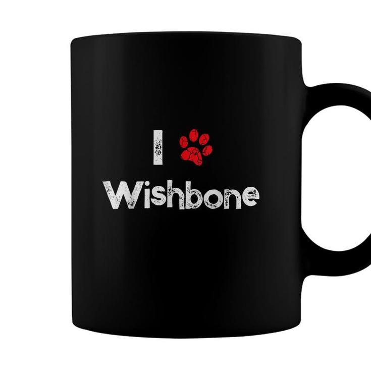 Cute Dog Name Wishbone Pet Puppy Dog Paw Lover Quote Gift  Coffee Mug