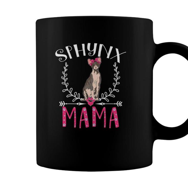 Cute Funny Sphynx Mama Gift Grandma Cat Lover Mom Fur Mama Coffee Mug