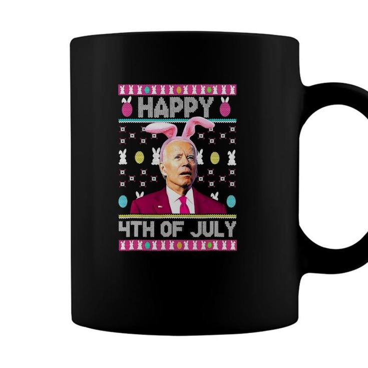 Cute Joe Biden Happy 4Th Of July Confused Easter Biden Bunny Coffee Mug