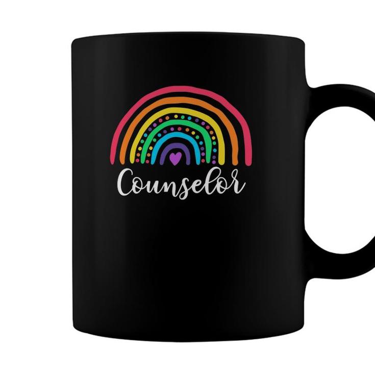 Cute Rainbow Counselor Back To School Teacher Student Gift Coffee Mug