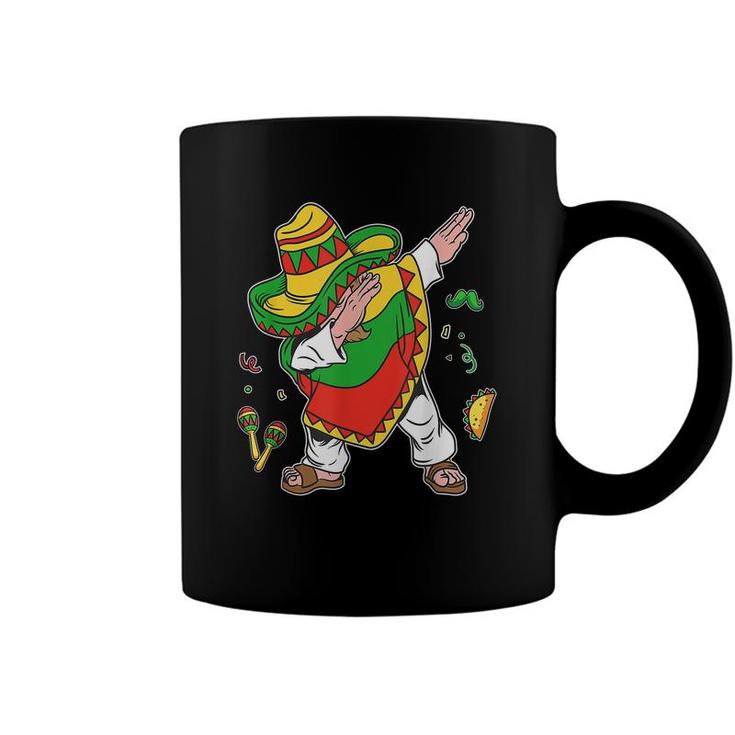 Dabbing Mexican Poncho Cinco De Mayo Boys Men Sombrero Dab  Coffee Mug