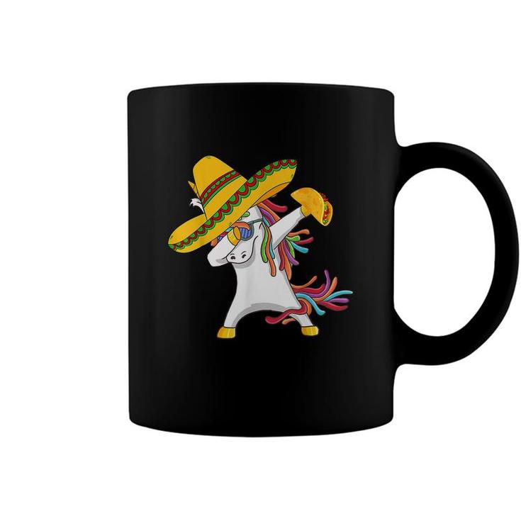 Dabbing Unicorn 5 Cinco De Mayo 2022 Kid Girl Women Mexican  Coffee Mug