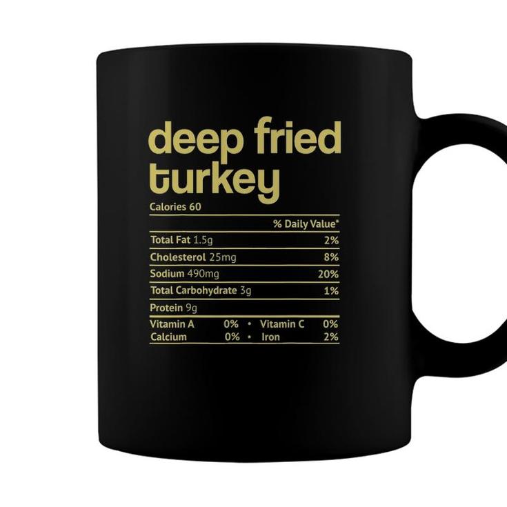 Deep Fried Turkey Nutrition Facts Thanksgiving Christmas Coffee Mug
