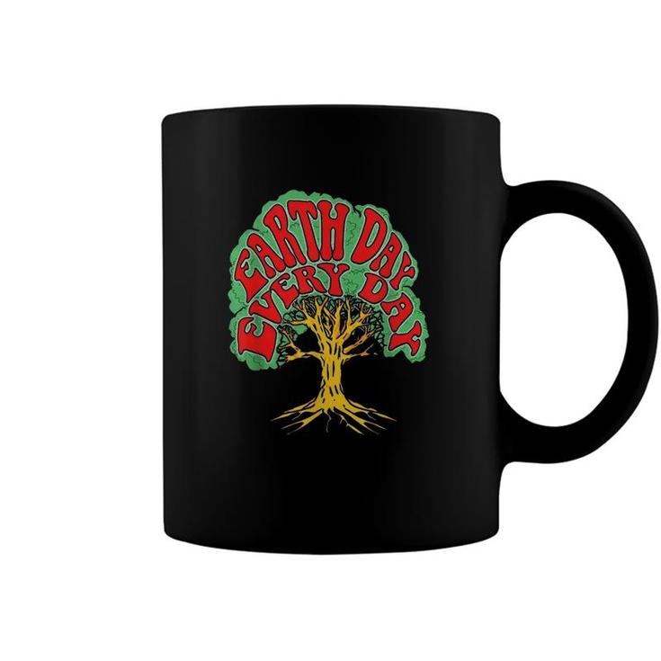 Earth Day Every Day Vintage Hippie Tree Hugger 80S Nature Coffee Mug