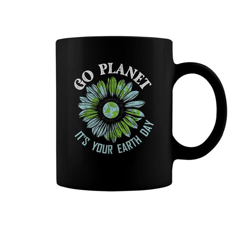 Earth Day Planet Anniversary Earth Day Sunflower Everyday  Coffee Mug