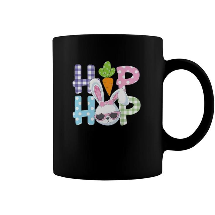 Easter  For Women Girls Hip Hop Plaid Polkadot Bunny Coffee Mug