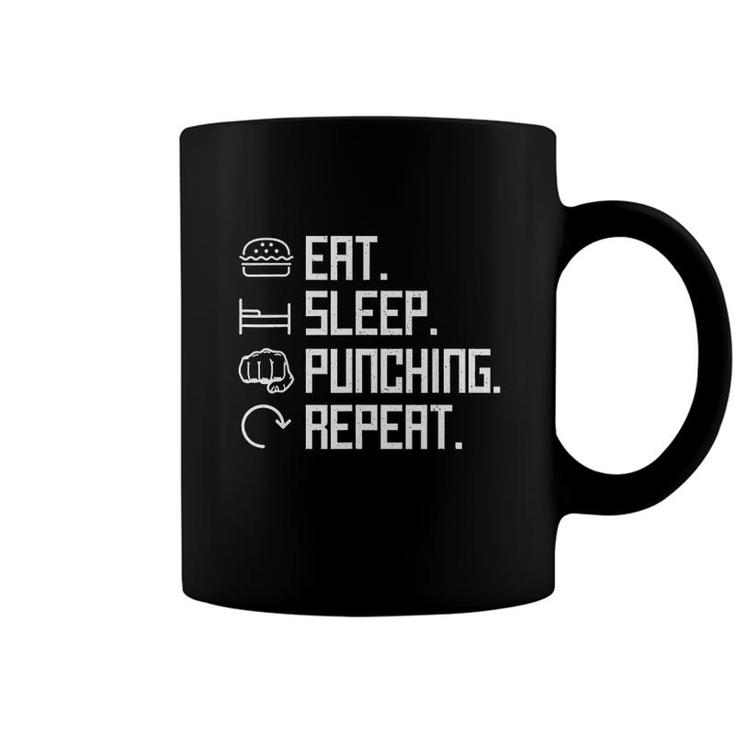 Eat Sleep Punching Repeat  Boxing Hit Vintage Gift Coffee Mug