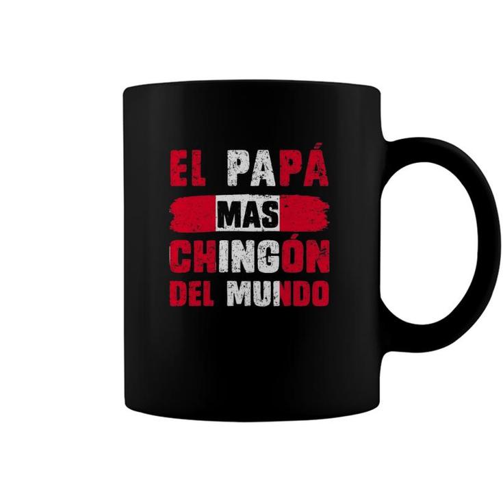 El Papá Mas Chingón Del Mundo Peru Flag Peruvian Dad Coffee Mug