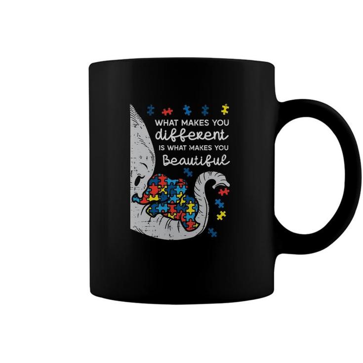 Elephant What Makes You Different Autism Awareness Women Kid Coffee Mug
