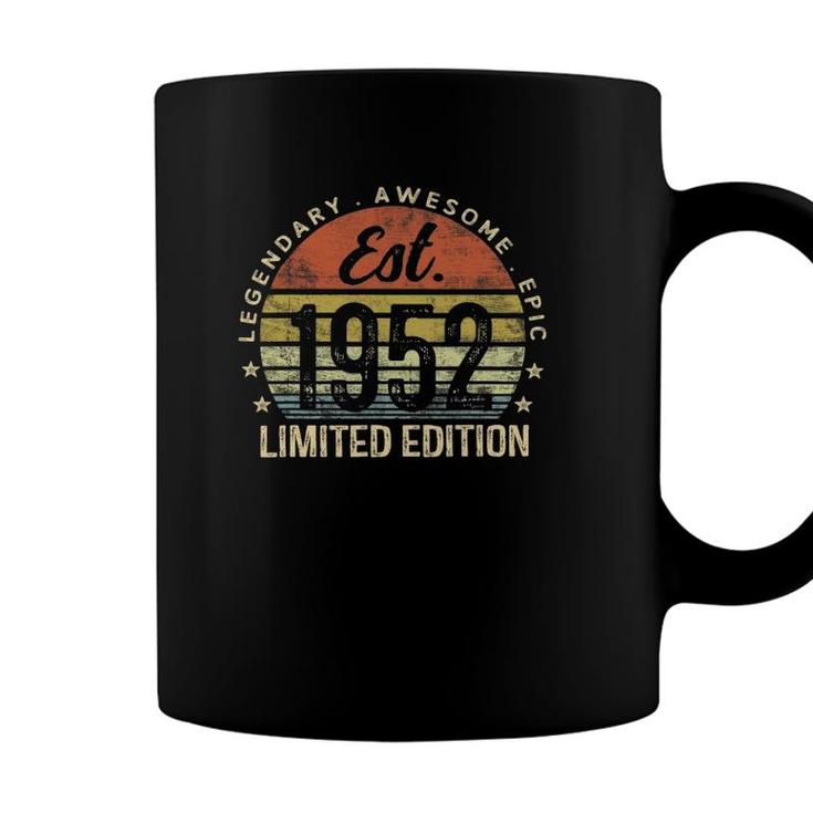 Est 1952 Limited Edition 70Th Birthday Gifts 70 Years Old Coffee Mug