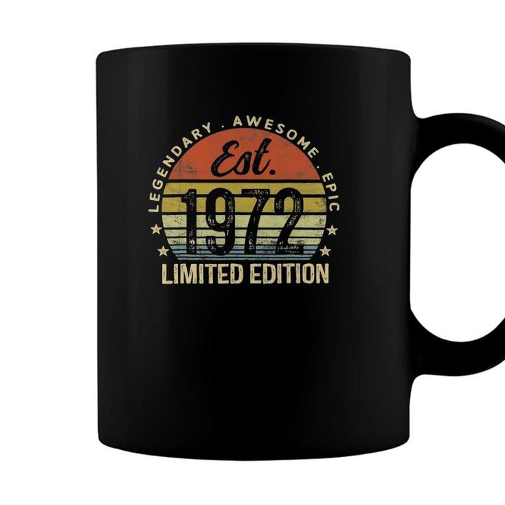 Est 1972 Limited Edition 50Th Birthday Gifts 50 Years Old Coffee Mug