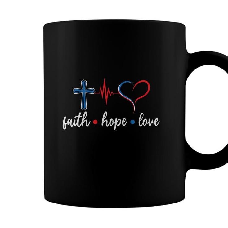 Faith Hope Love Heart Nurse Heart Beat New 2022 Coffee Mug