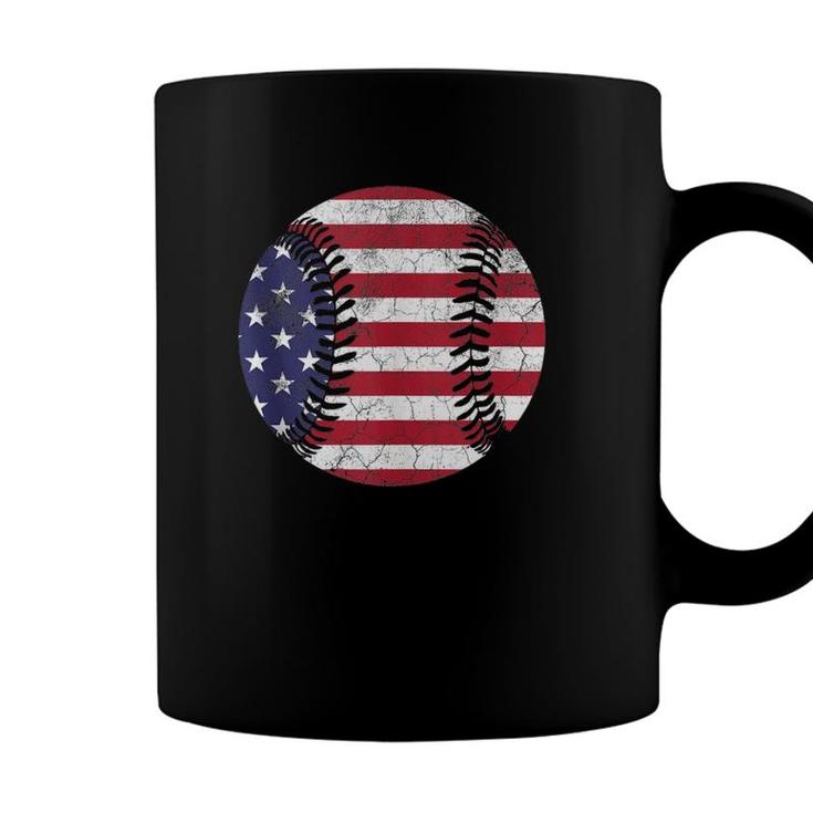 Fathers Day Gift Fourth Of July 4Th Dad Usa Flag Baseball Coffee Mug ...