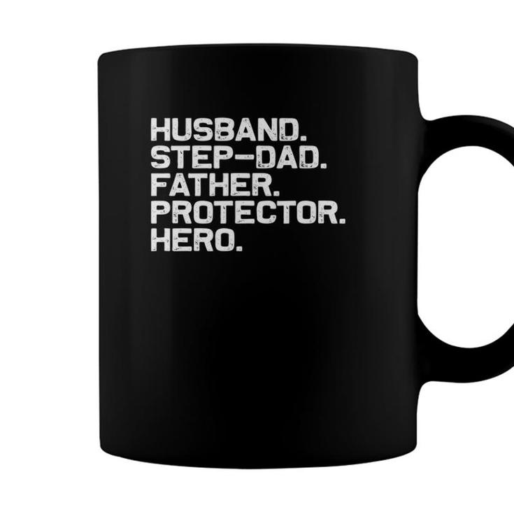 Fathers Day Husband Step Dad Protector Hero Dad Coffee Mug