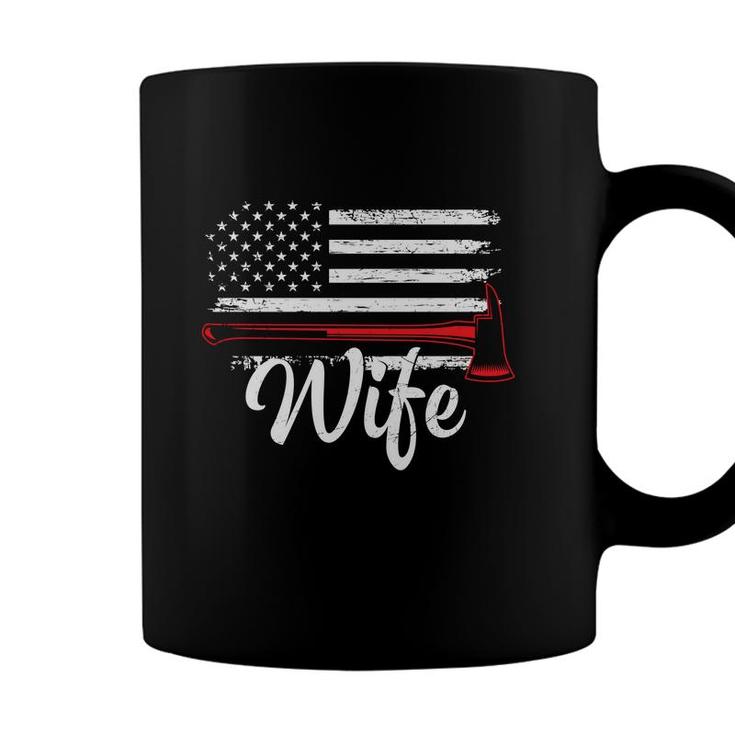 Firefighter Wife Usa Flag Meaningful Great Coffee Mug