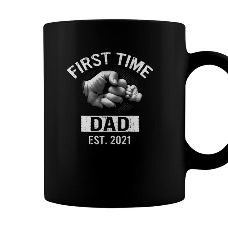 First Time Dad Est 2021  Fathers Day Gift Coffee Mug