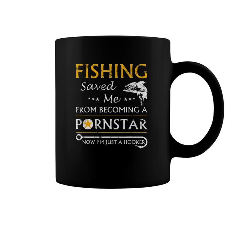 Fishing Funny Joke Now Im Just A Hooker Funny Gift Fisherman Coffee Mug
