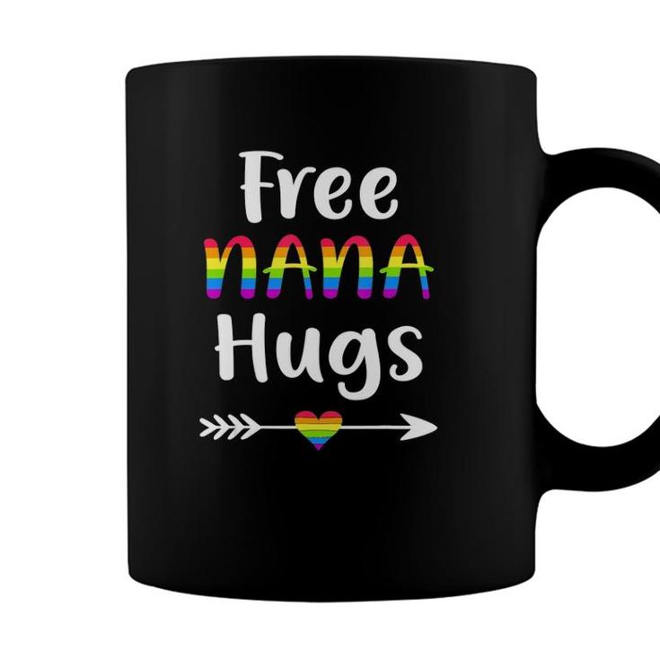 Free Nana Hugs Gay Pride Month Lgbt Coffee Mug