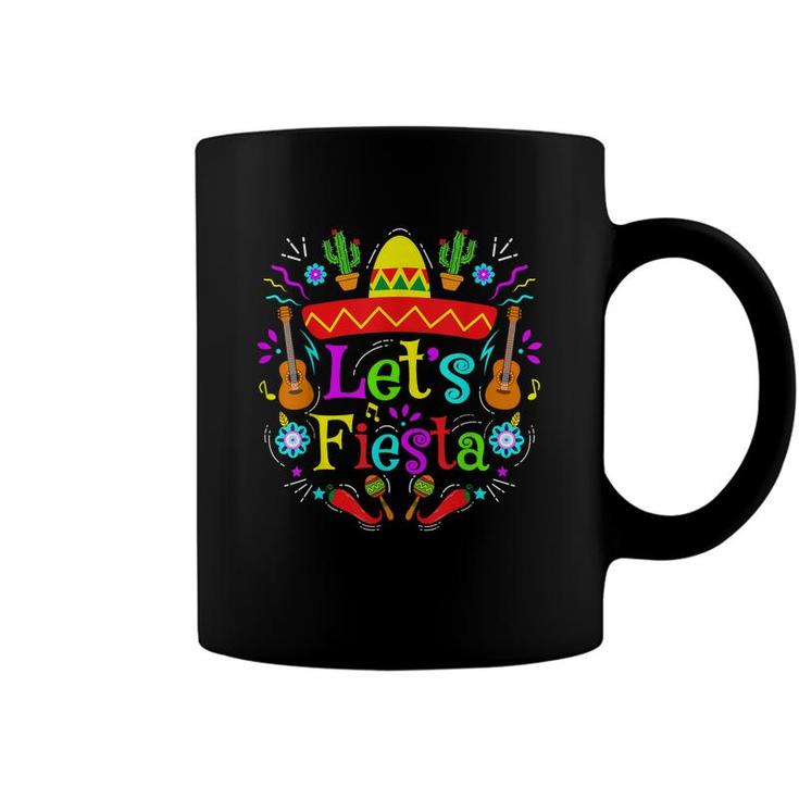 Funny Cinco De Mayo Cactus Lets Fiesta Mexican Fiesta Party Coffee Mug