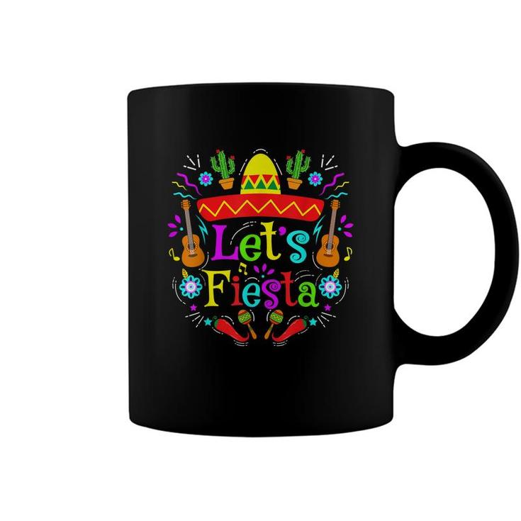 Funny Cinco De Mayo Cactus Lets Fiesta Mexican Fiesta Party  Coffee Mug