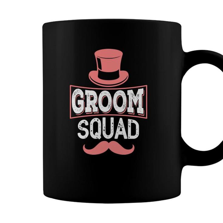 Funny Groom Squad Pink Beard Groom Bachelor Party Coffee Mug