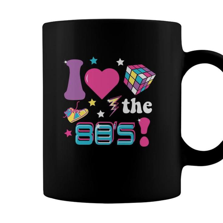 Funny I Love The 80S Retro Party Rubik Music 80S 90S Coffee Mug