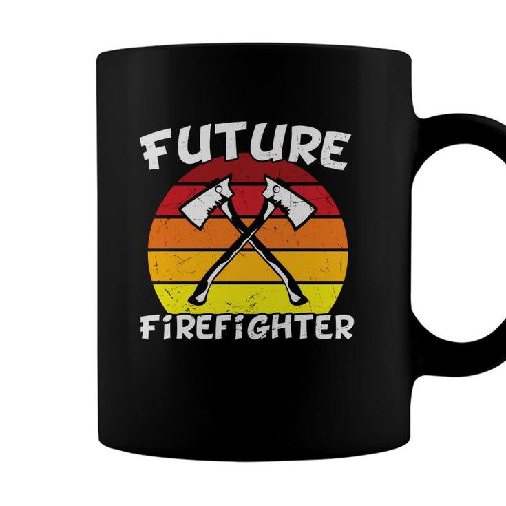Future Firefighter Vintage Circle Retro Color Coffee Mug