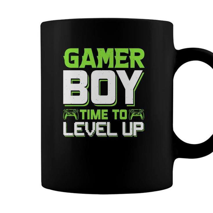 Gamer Boy Time To Level Up Birthday Boy Matching Video Gamer Design Coffee Mug