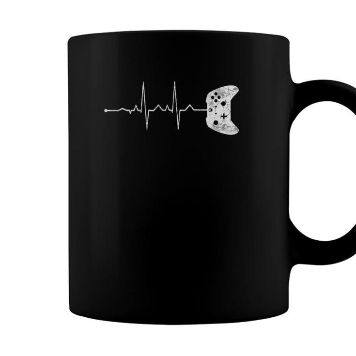 Gamer Heartbeat Video Game Lover Boys & Girls Gift Coffee Mug