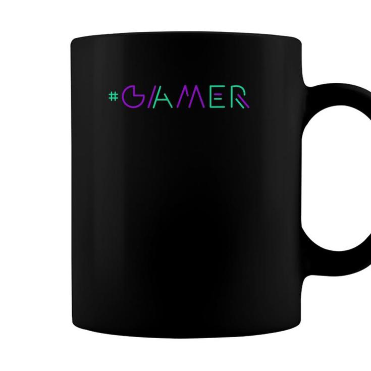 Gamer Retro Gaming Gamer & Video Game Lover Green-Purple Coffee Mug