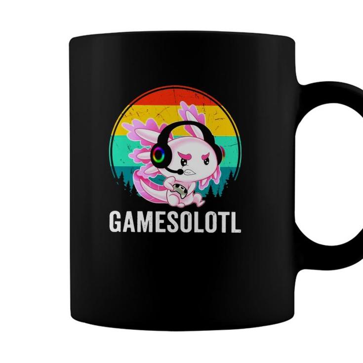 Gamesolotl Kawaii Adorable Retro Axolotl Video Game Lover Gift Coffee Mug