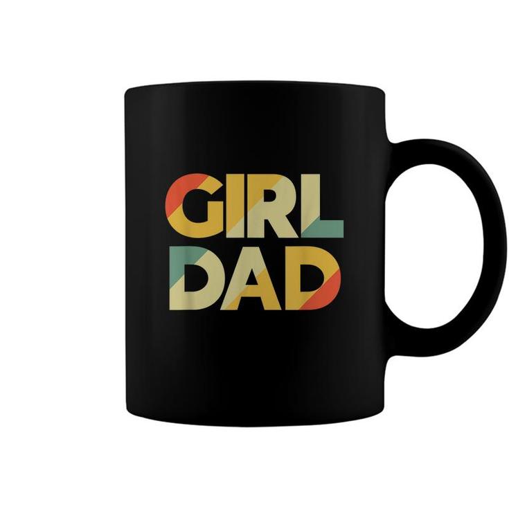 Girl Dad Vintage Daddy Fathers Day Daughter Bady Girl Dad  Coffee Mug