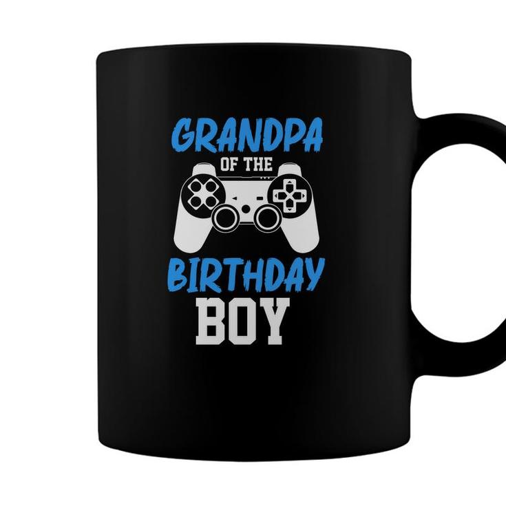 Grandpa Of The Birthday Boy Matching Video Gamer Blue Great Coffee Mug
