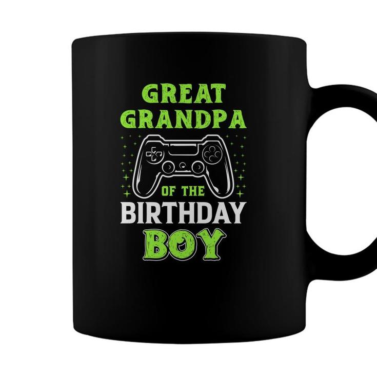 Great Grandpa Of The Birthday Boy Birthday Boy Matching Video Gamer Coffee Mug